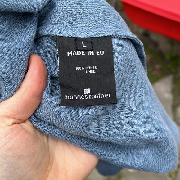 Linen High-Necked Prairie Blouse - Picture 5 of 6